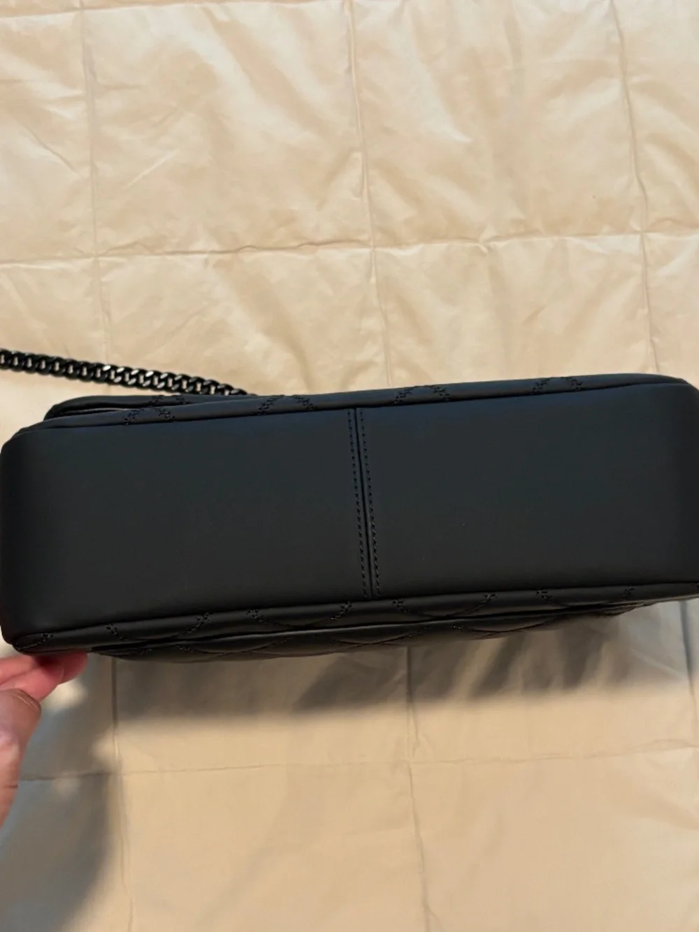 Tory Burch Matte Willa Handbag Bag Black Large